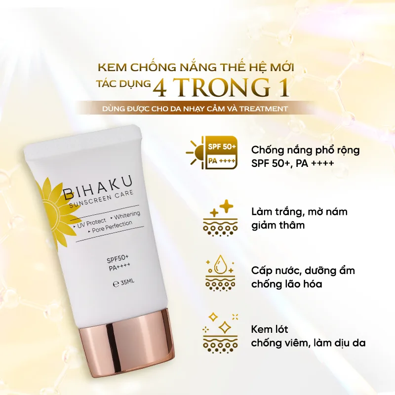 Kem chống nắng Bihaku Sunscreen Care 35ml - Image 3