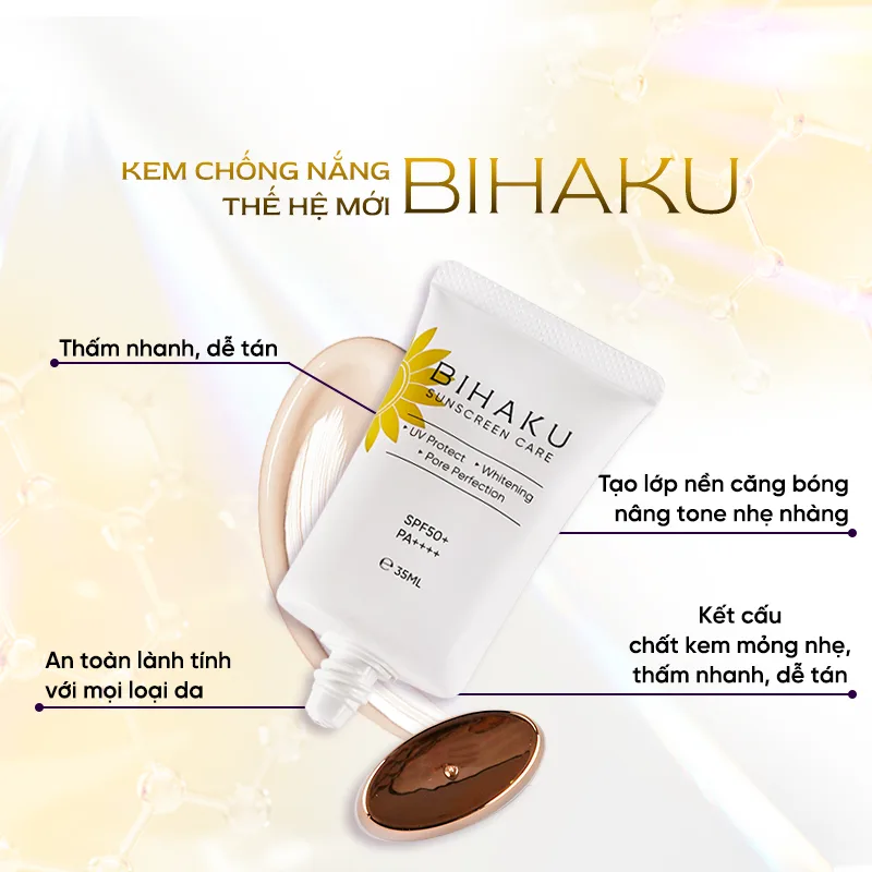 Kem chống nắng Bihaku Sunscreen Care 35ml - Image 4