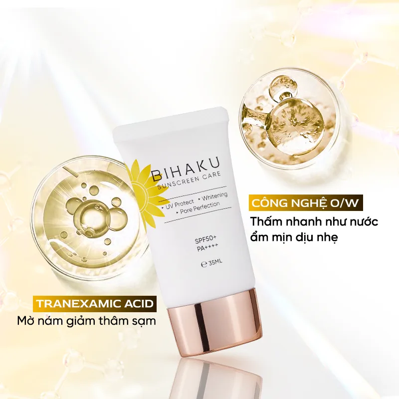 Kem chống nắng Bihaku Sunscreen Care 35ml - Image 6