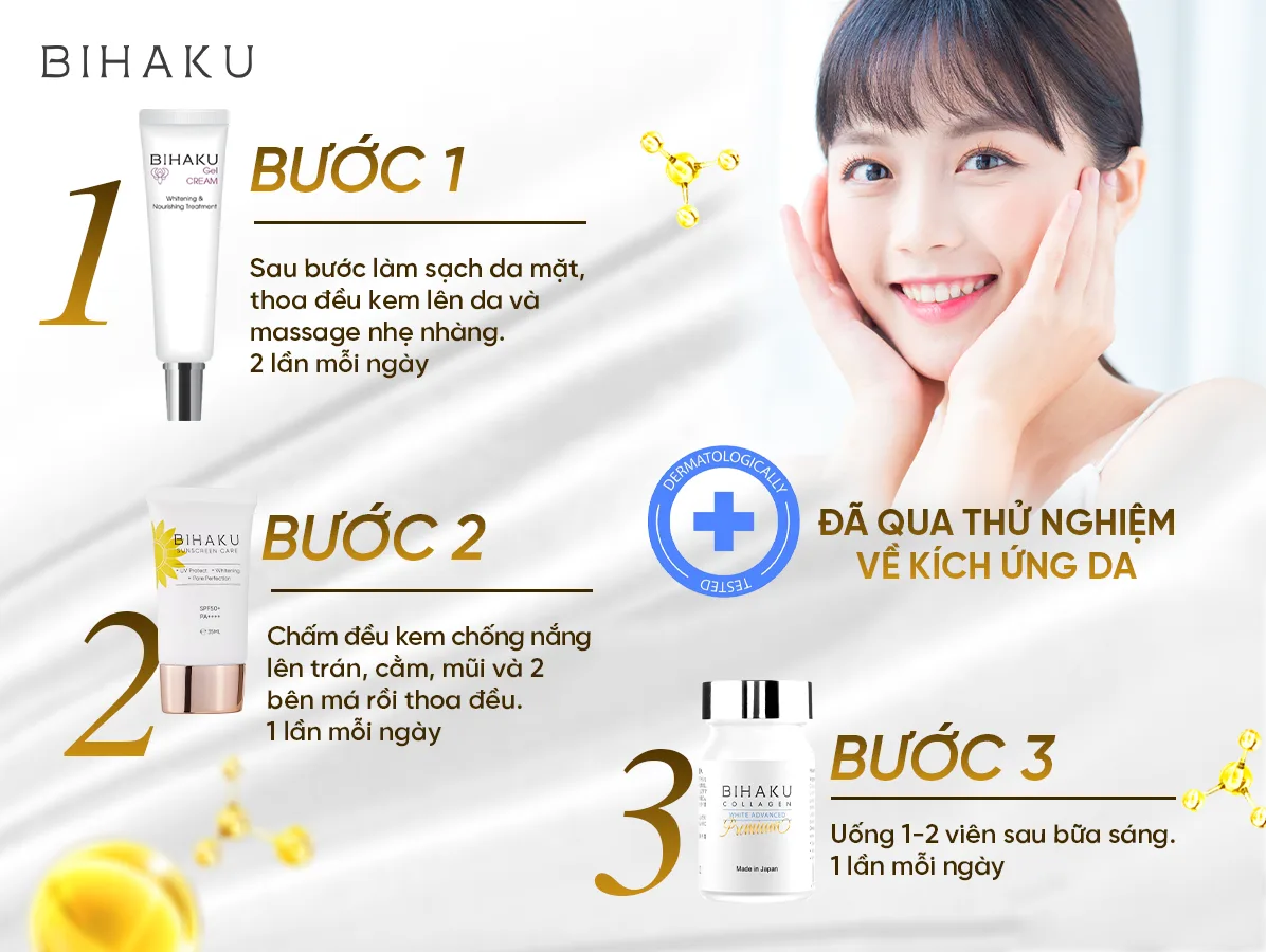 Combo GIẢM NÁM DƯỠNG TRẮNG BIHAKU - Image 4