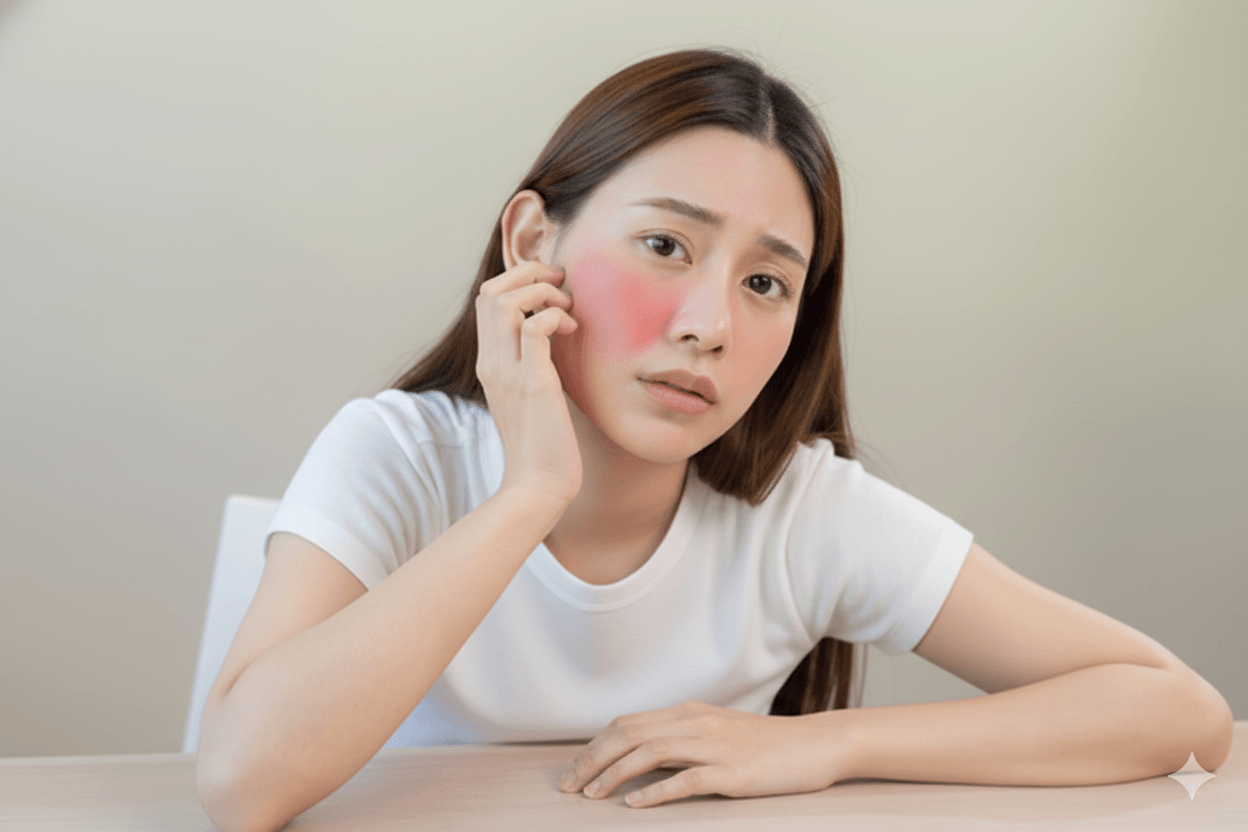 Làn da sau khi treatment mạnh