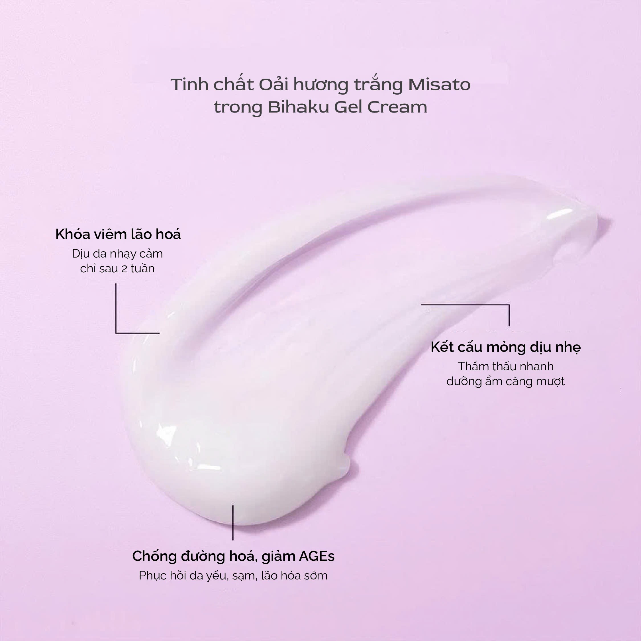 Tinh chất oải hương trắng Misato Sekka trong Bihaku Gel Cream