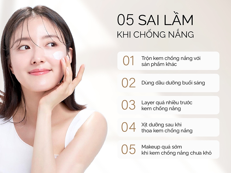 Những sai lầm cơ bản khi chống nắng