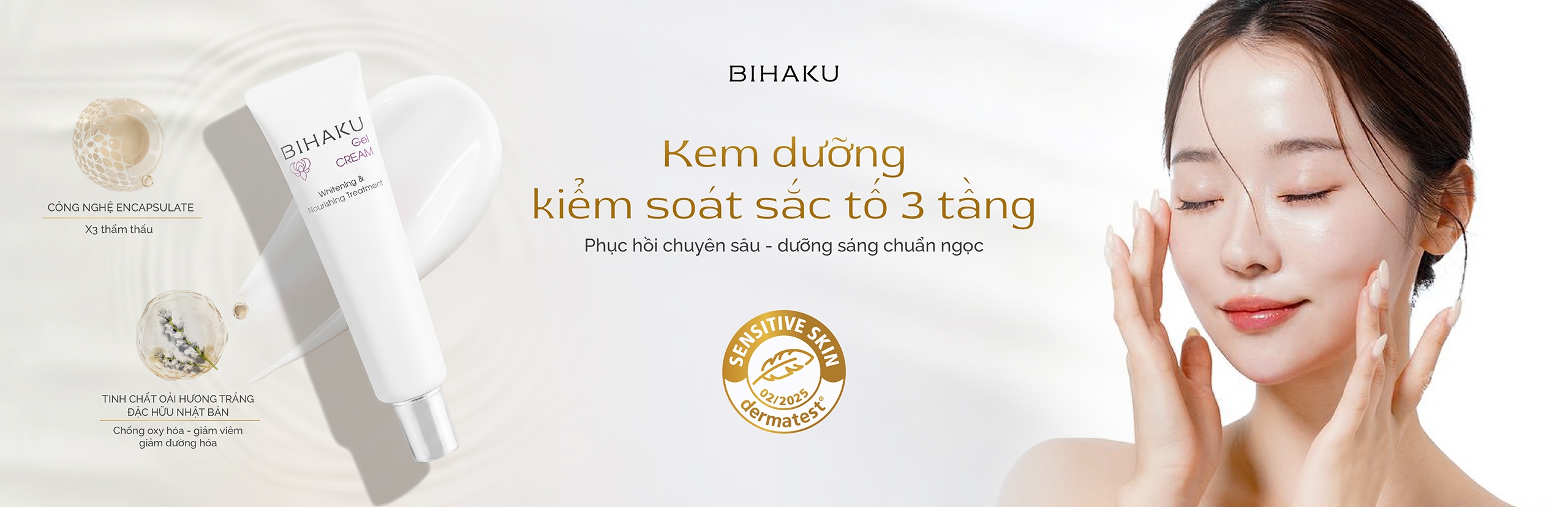 Kem dưỡng trắng da mờ nám Bihaku Gel Cream