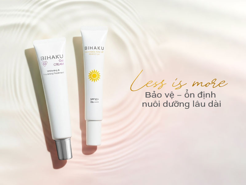 Bộ đôi sản phẩm kem chống nắng và kem dưỡng trắng mờ nám Bihaku