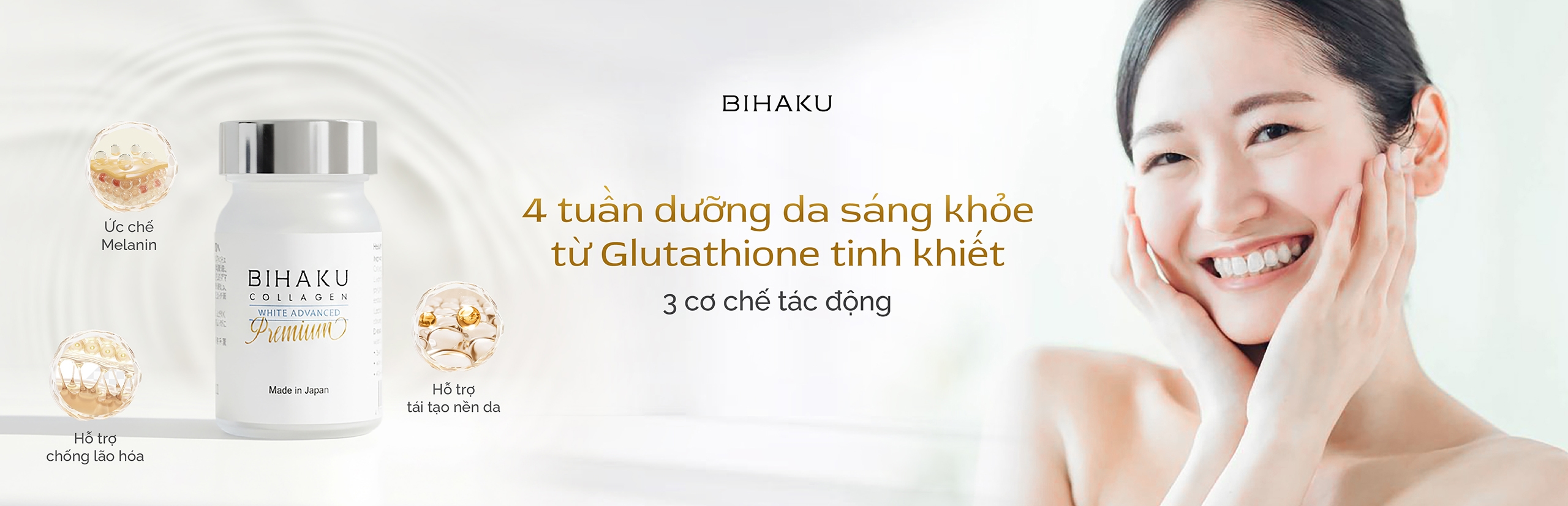 Viên uống trắng da Bihaku Collagen