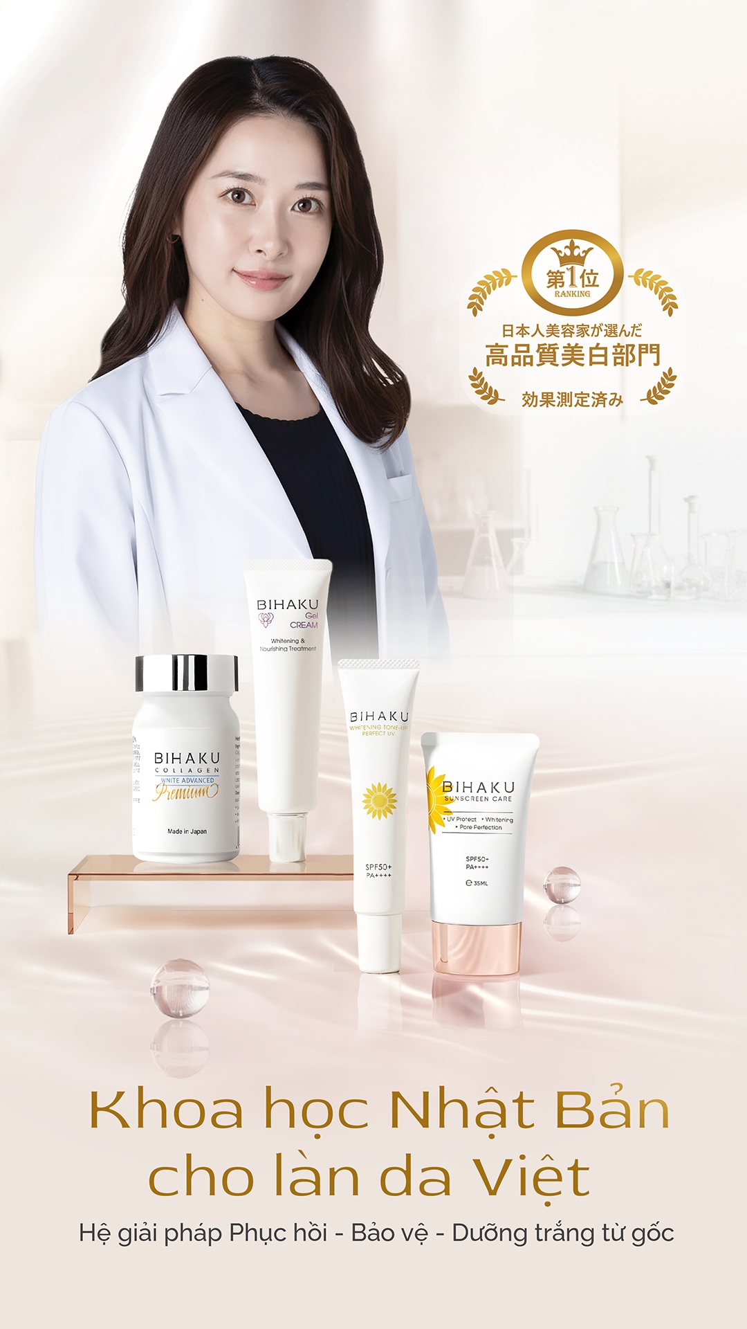 Khoa học Nhật Bản cho làn da Việt
