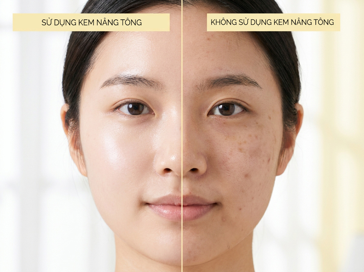Da nám có nên dùng kem nâng tone không? Dùng sai có thể làm nám đậm hơn 3 Kem chống nắng nâng tone hiệu chỉnh sắc da