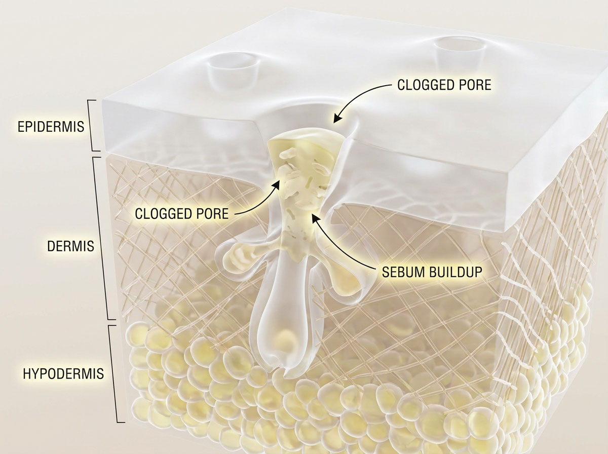 Nguy cơ bít tắc lỗ chân lông 