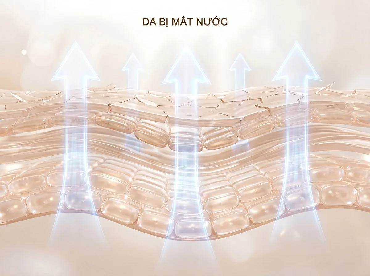 Da nhạy cảm dễ mất nước