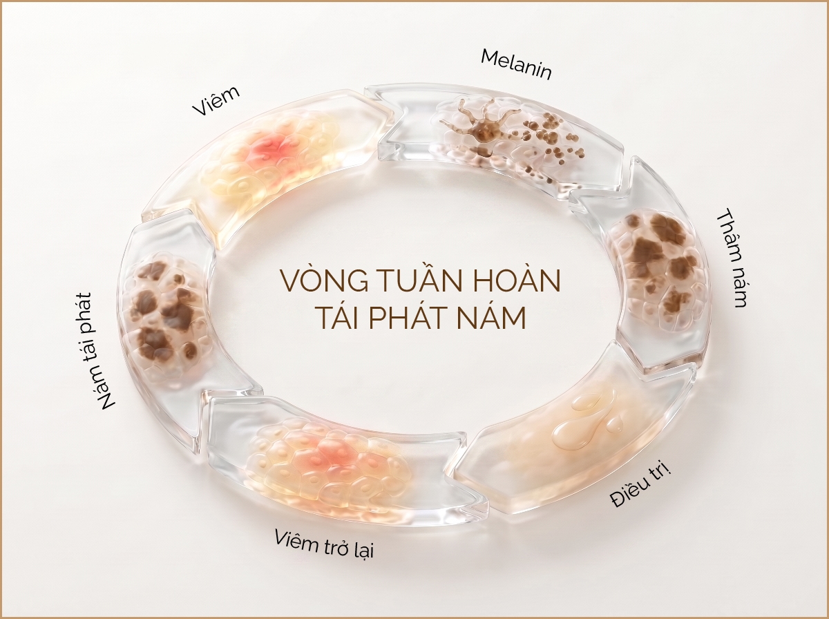 Vòng lặp khi chăm da nám