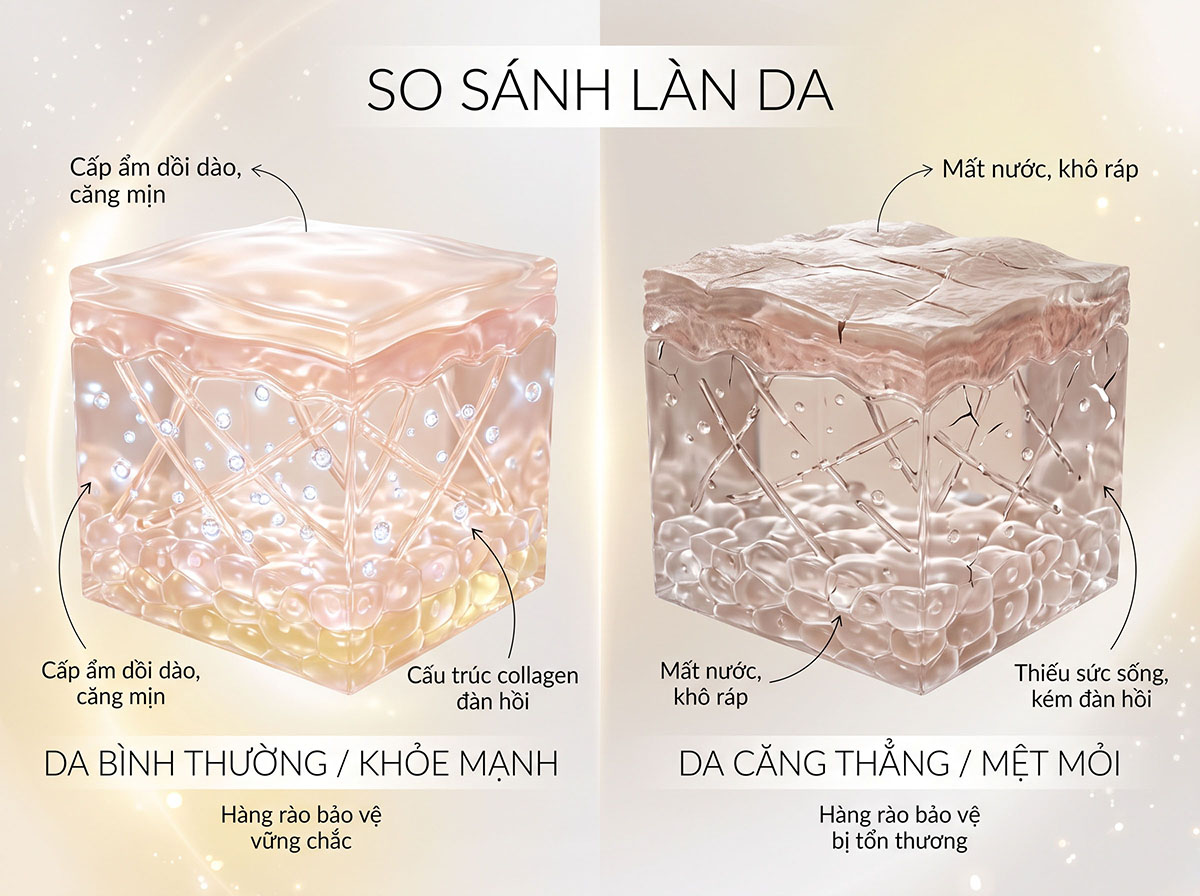 Hàng rào bảo vệ da đang yếu